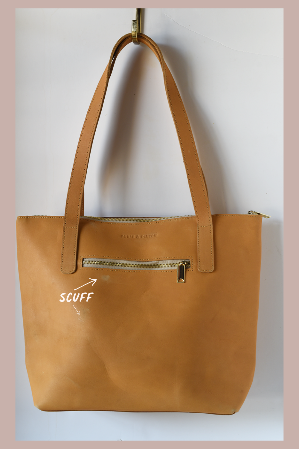 AS IS - Zippered Leather Purse