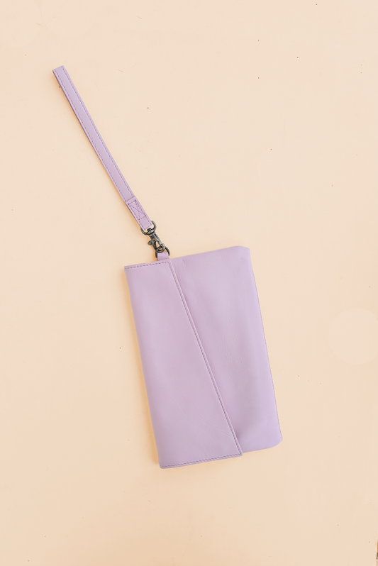Light Pink Leather Clutch