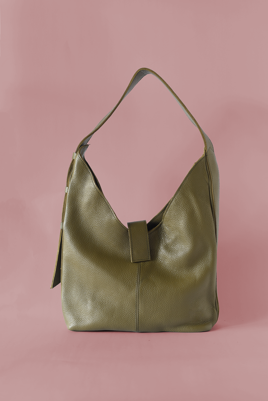 Ethically handmade leather bindle bag from Ethiopia