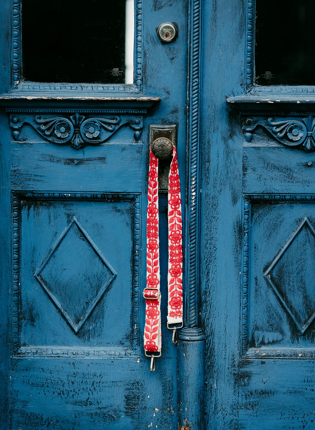 White & Red Adjustable Strap