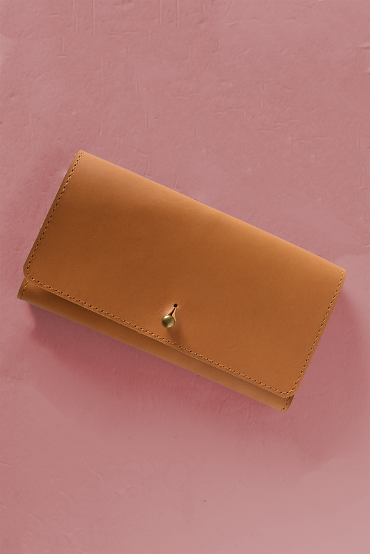 Fold Over Leather Wallet