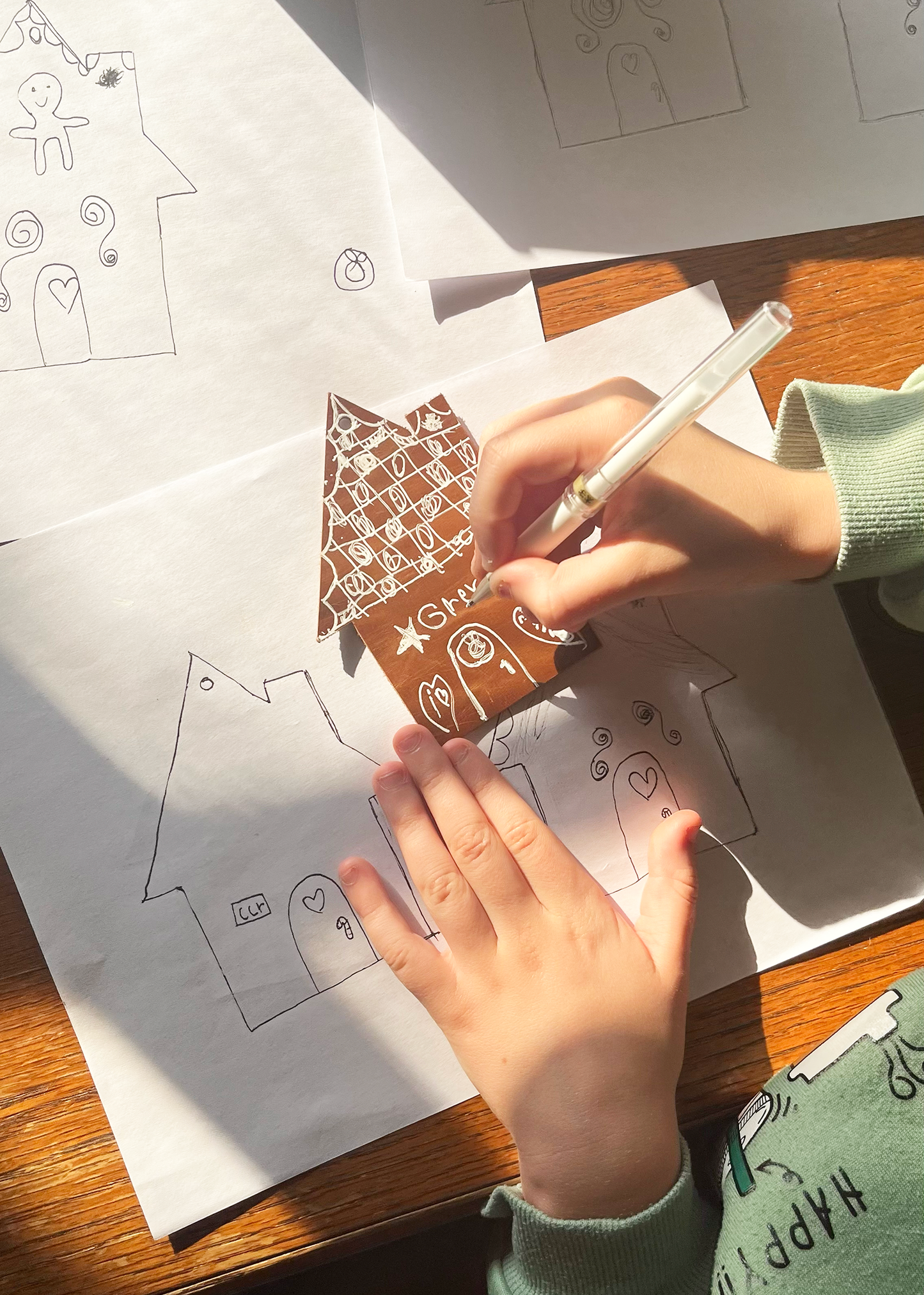 DIY Leather Gingerbread House Ornament Making Kits