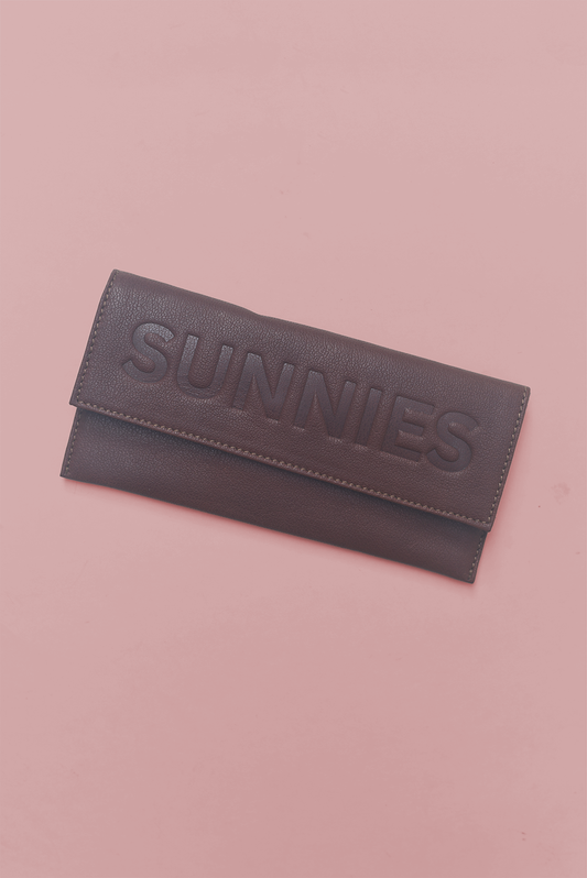 Brown Leather Sunglasses Case