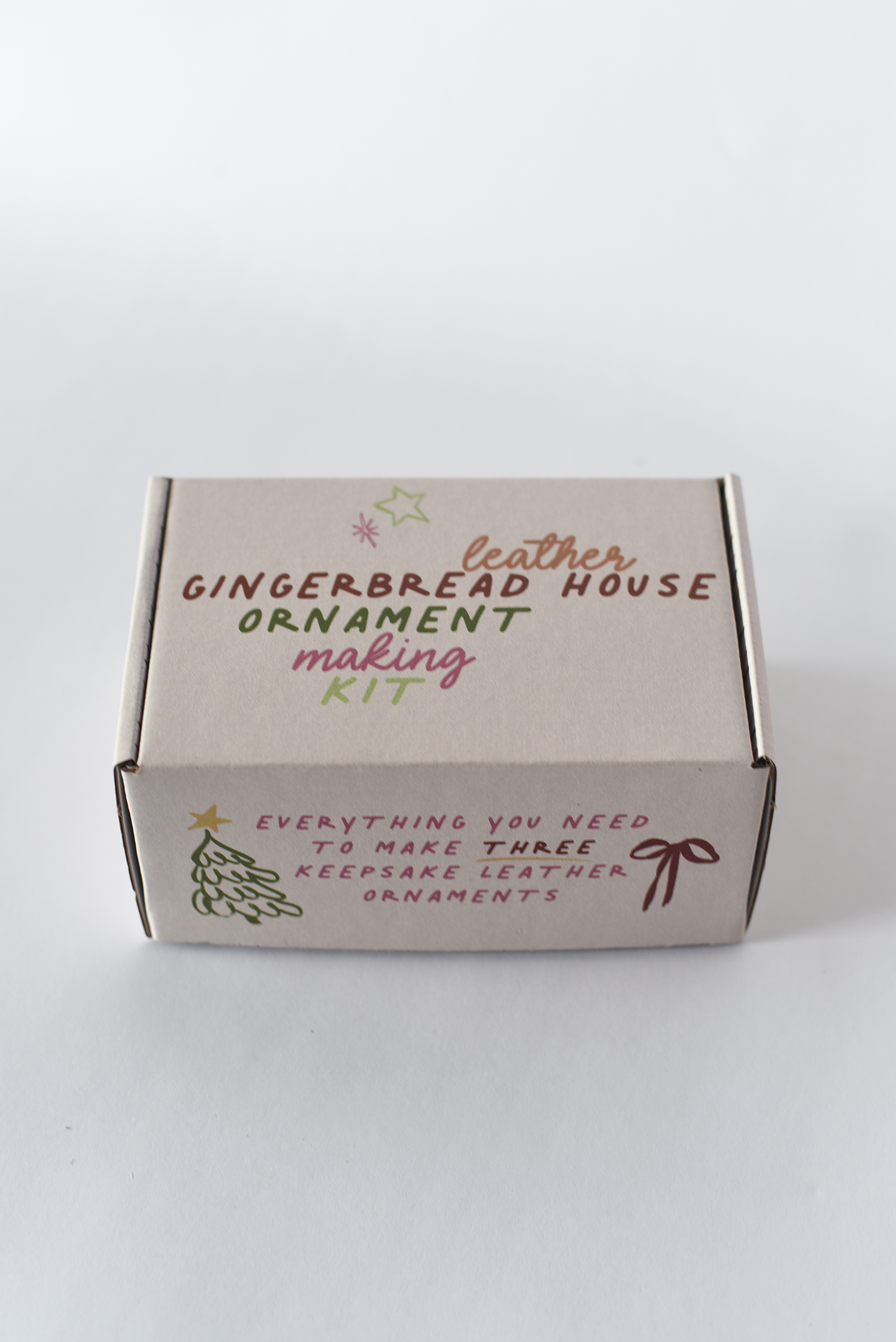 DIY Leather Gingerbread House Ornament Making Kits