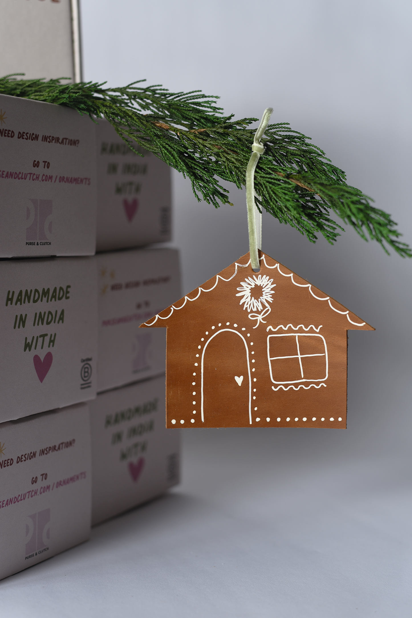 Leather Gingerbread House Ornament Making Kits