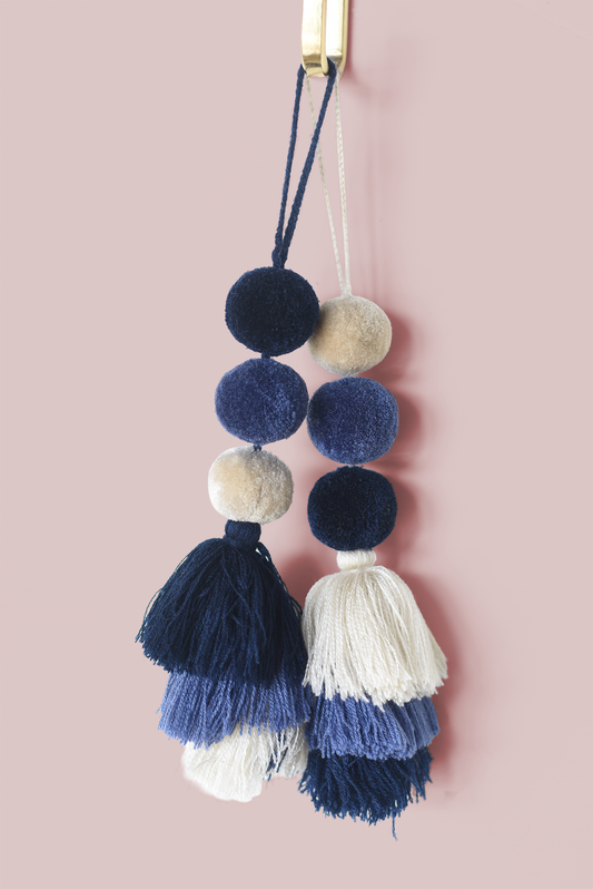 Pom Pom Pom Tassel - Blues