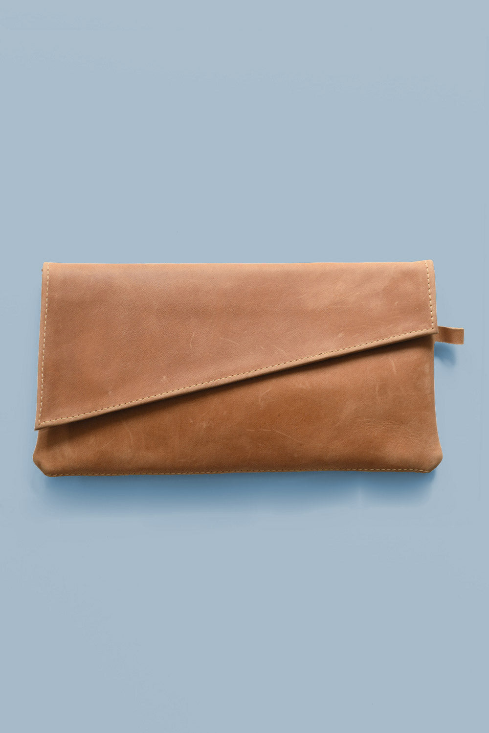 Leather Asymmetric Clutch Purse with Custom Branding