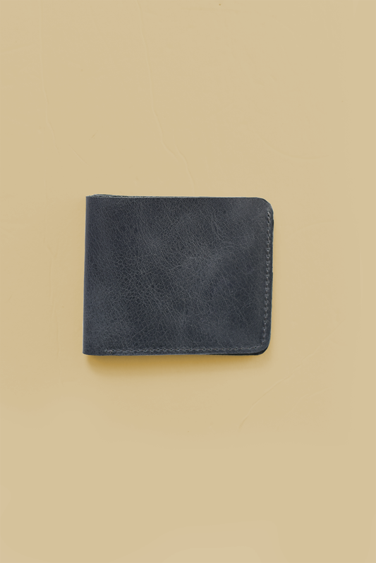 Dark Gray Bifold Leather Wallet