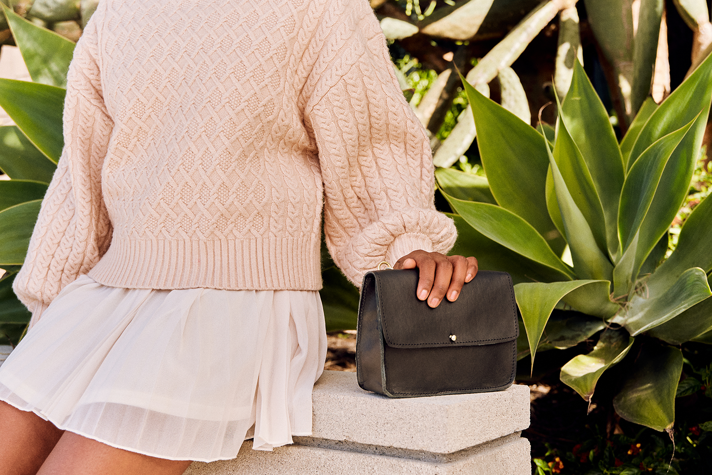 Slow fashion small leather crossbody purses