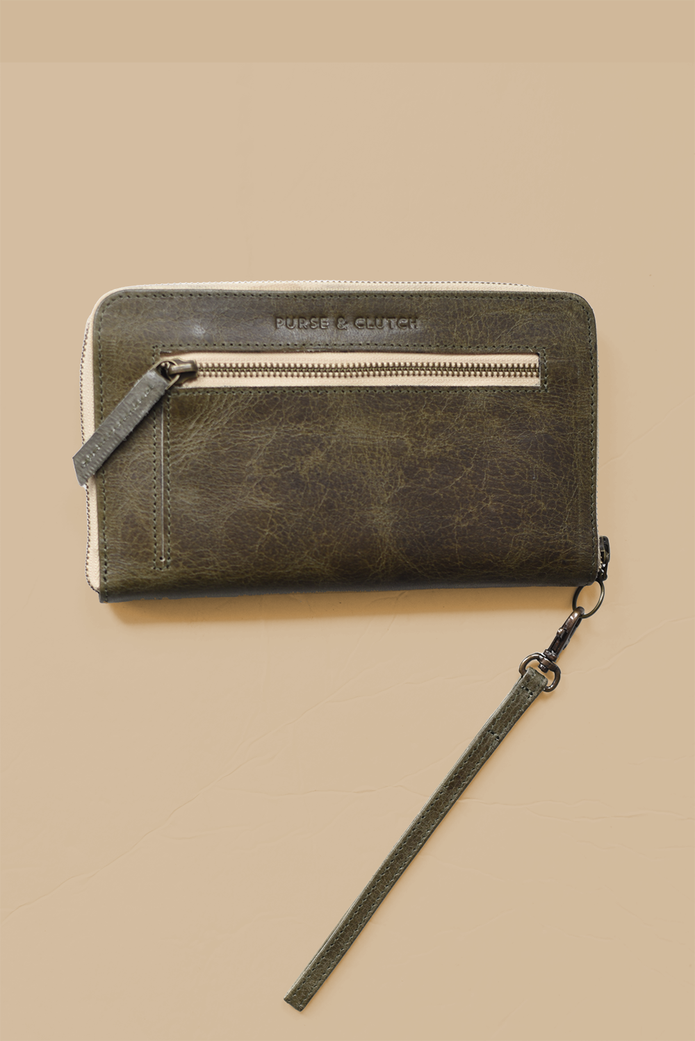 Leather Wallets with wristlet strap