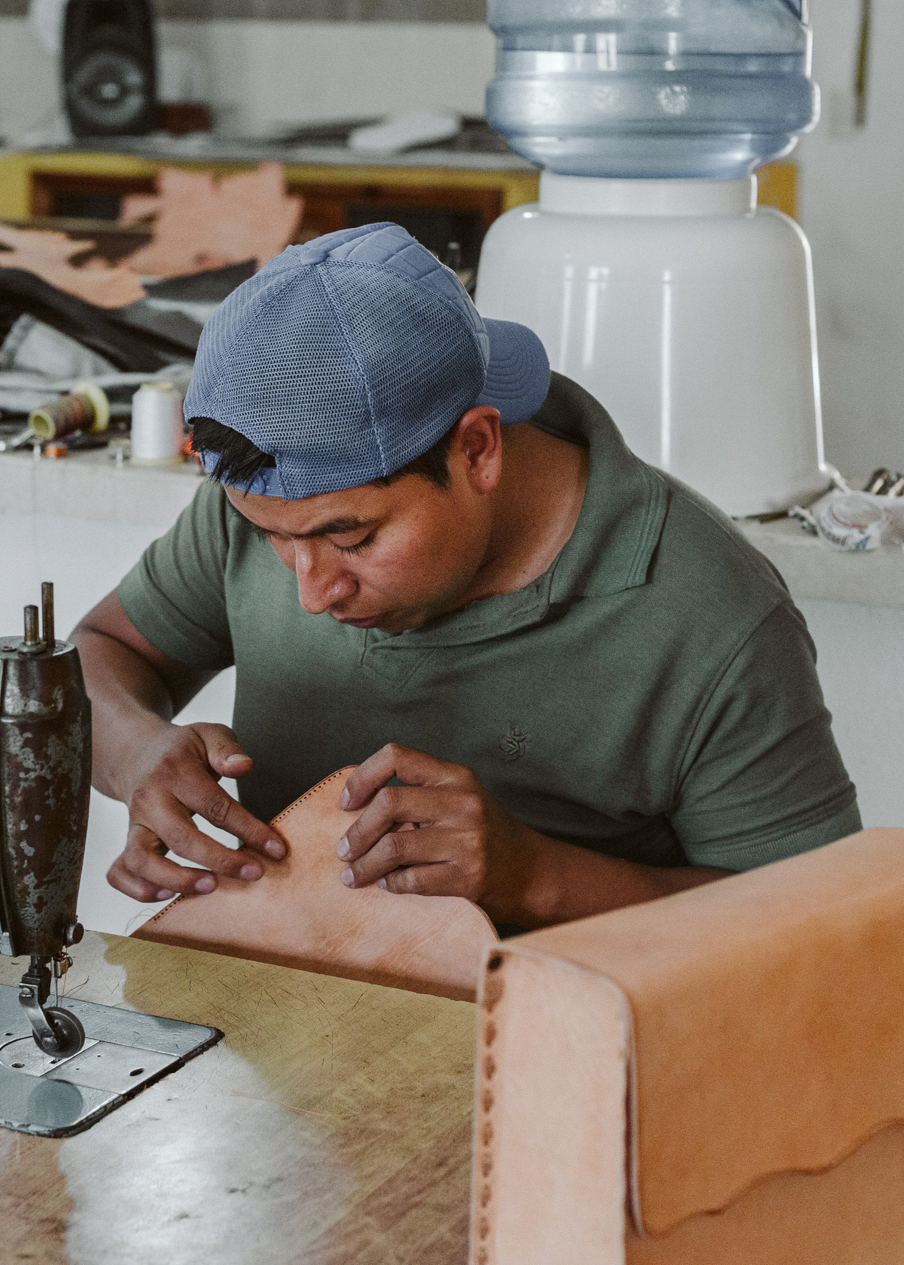 Handcrafted naturally treated leather bags