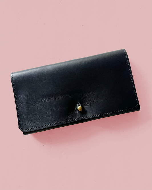 Fold Over Leather Wallet