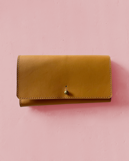 Fold Over Leather Wallet