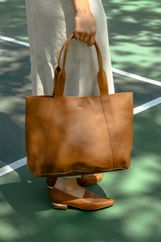 Handmade Chestnut Brown Leather Handbag