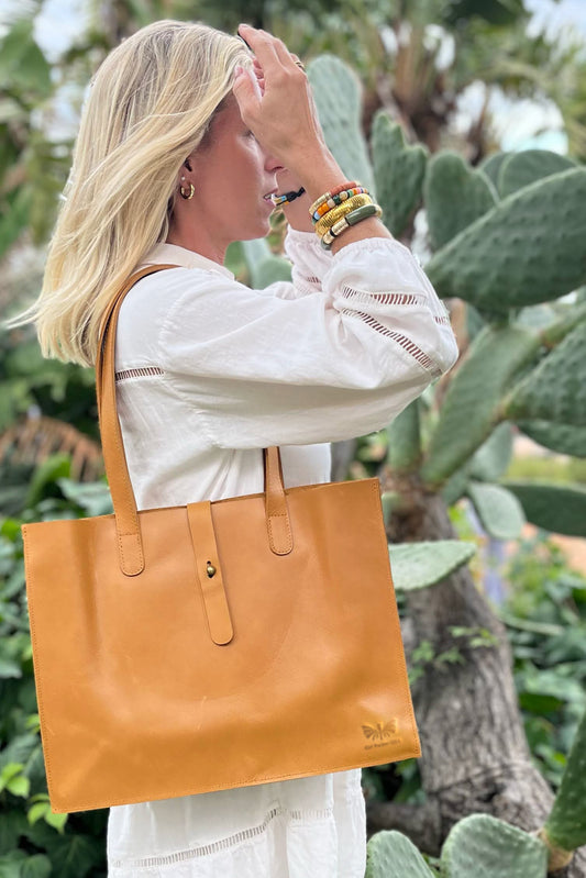 MADE TO ORDER - Girl Power USA Large Leather Handbag