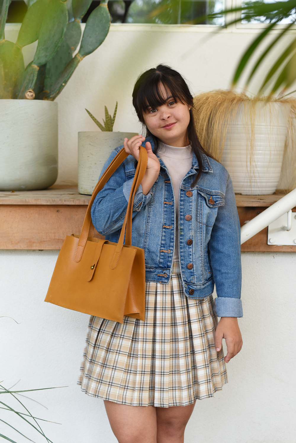 GEN Convertible Midsized Handbag, Caramel
