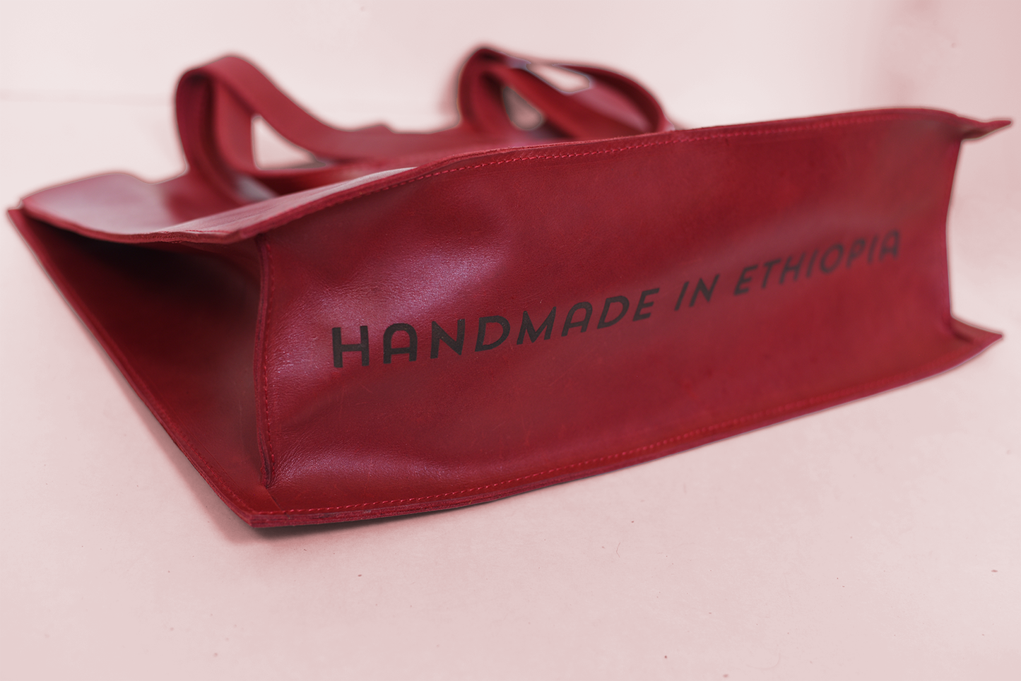 Handmade in Ethiopia Red Leather Purse