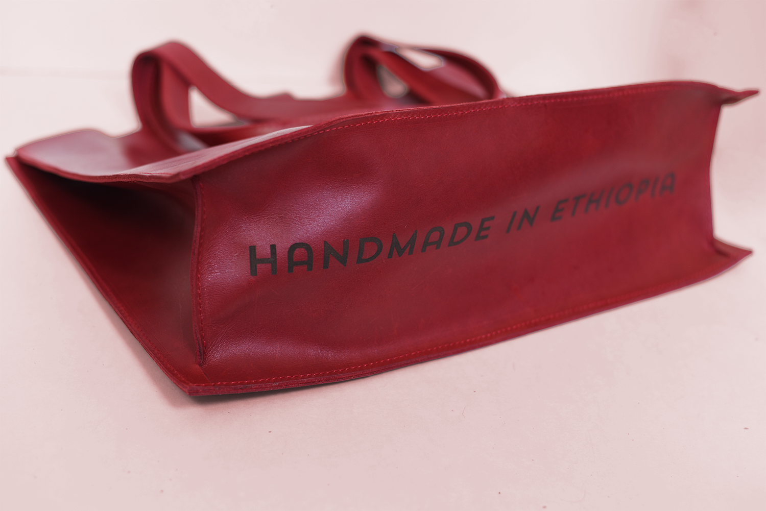 Handmade in Ethiopia Red Leather Purse