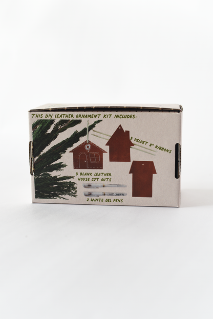 DIY Leather Gingerbread House Ornament Making Kits