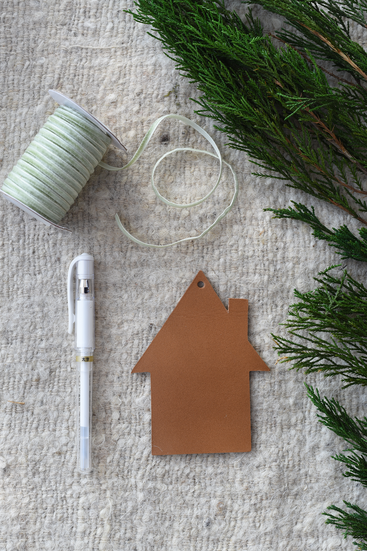 Leather Gingerbread House Ornament Making Kits
