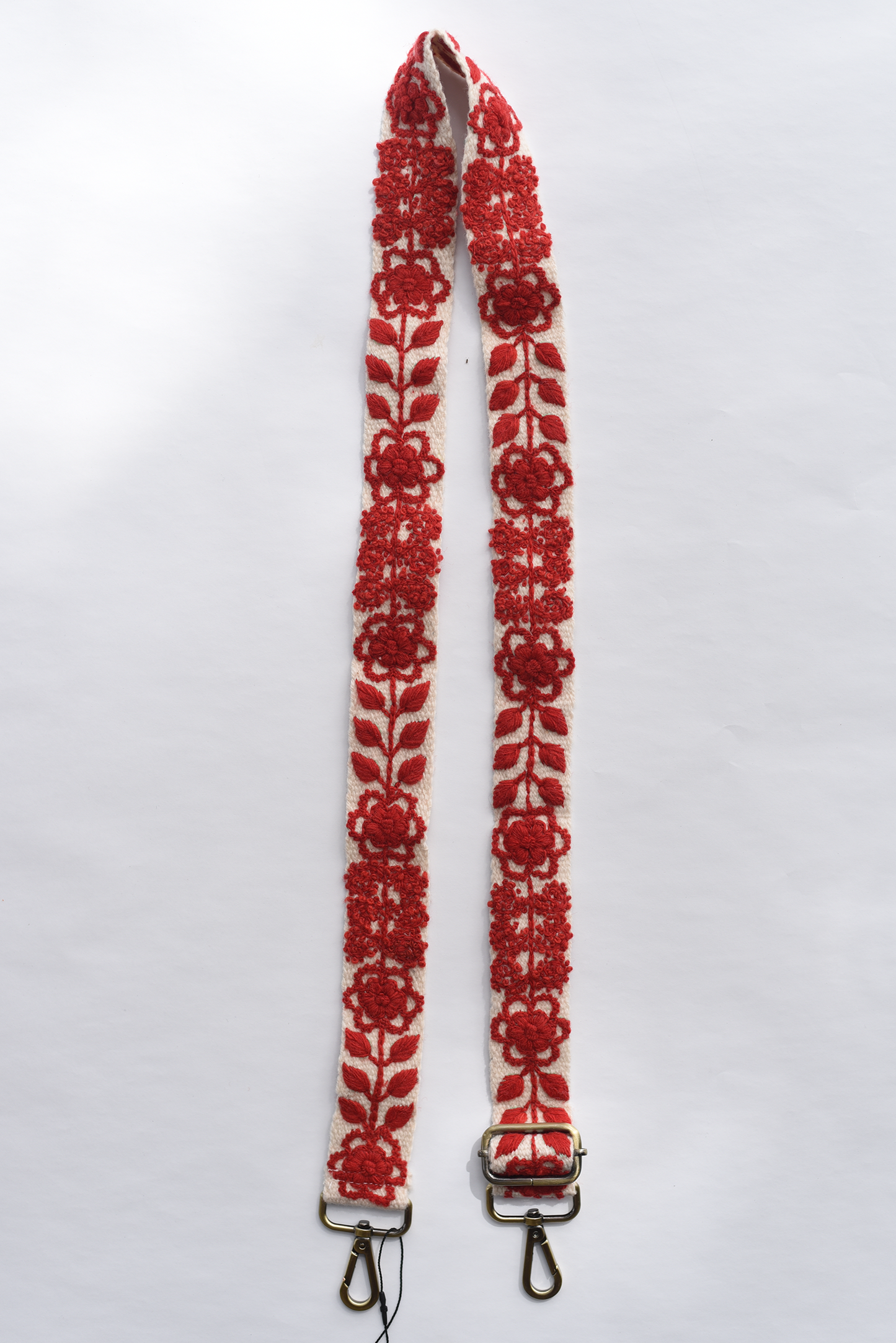 White & Red Adjustable Strap