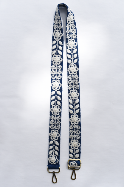 Navy & White Adjustable Strap