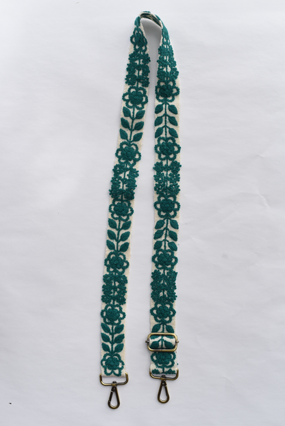 Green & Cream Adjustable Strap