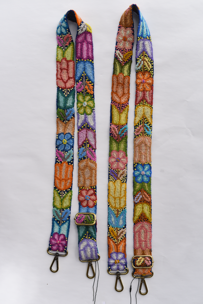 Navy Floral Adjustable Strap