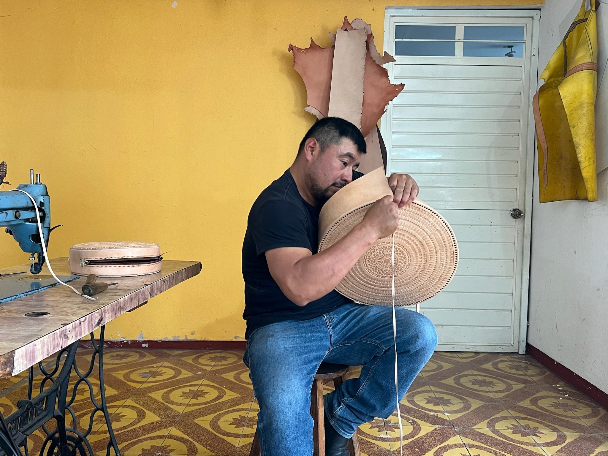 Load video: Behind the scenes of how our leather handbags are made in Mexico