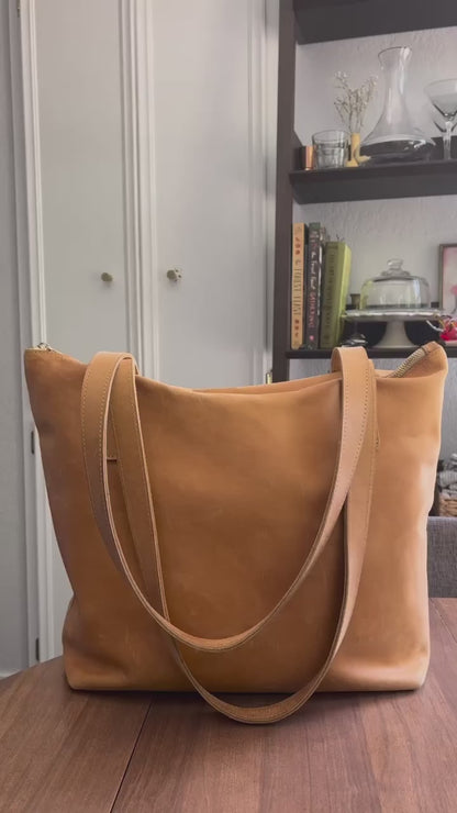 Zippered Leather Purse
