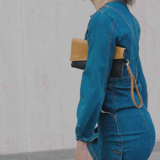 Ethically made leather clutches