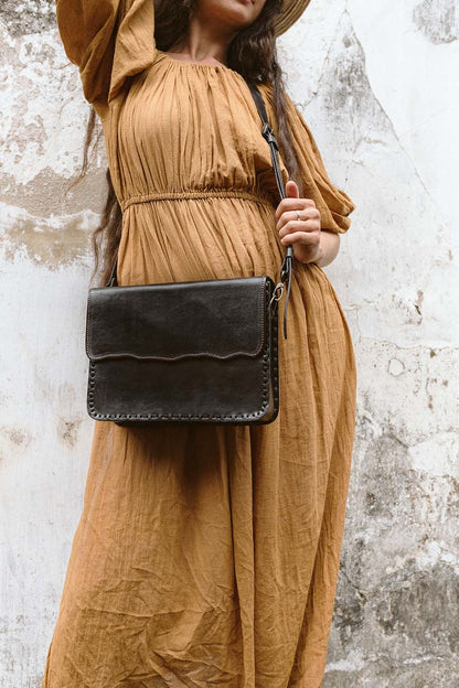 Mexican Leather Crossbody Purse