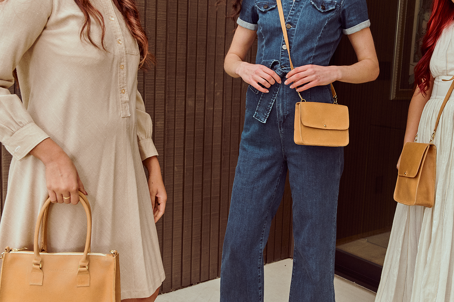Ethically handcrafted leather purses