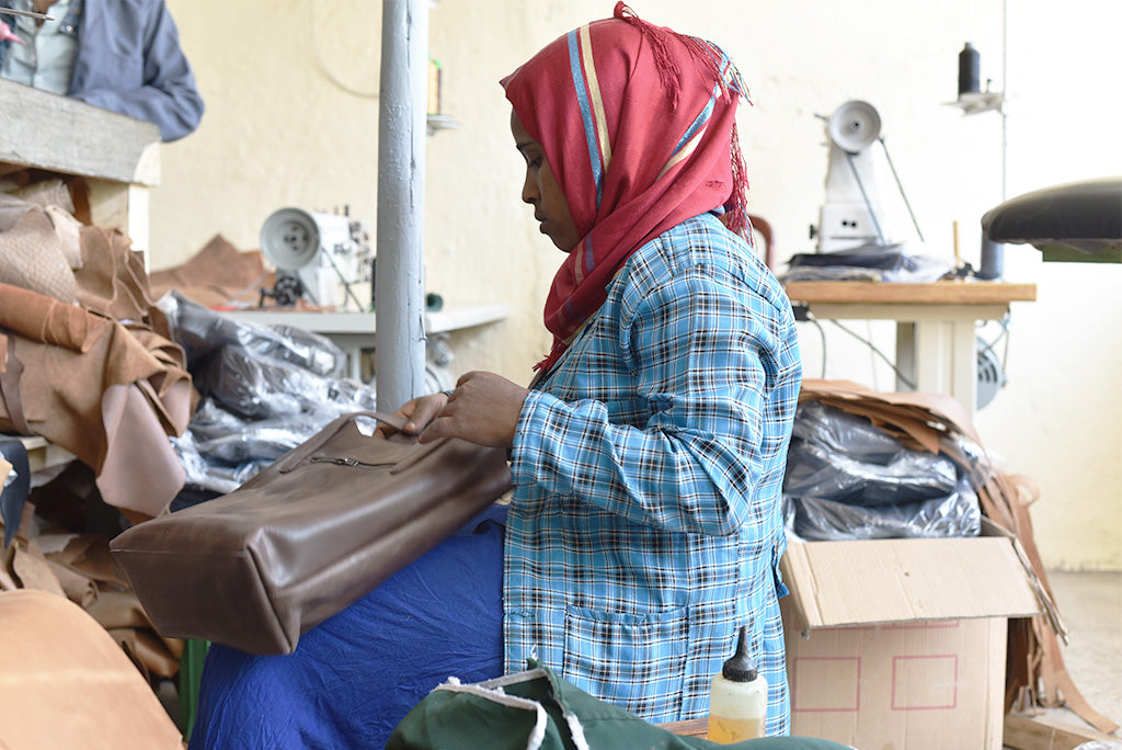 Ethically handmade Ethiopian Leather Purse