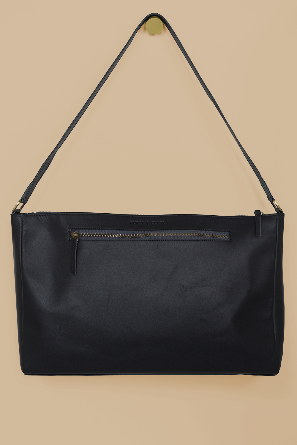Ethically handmade Black Leather Laptop Bag