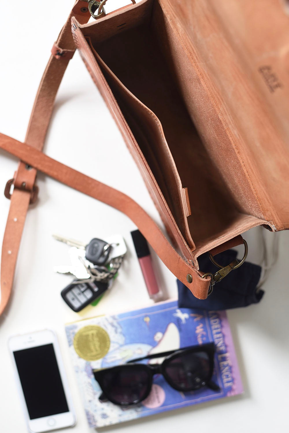 Natural Mexican Leather Crossbody