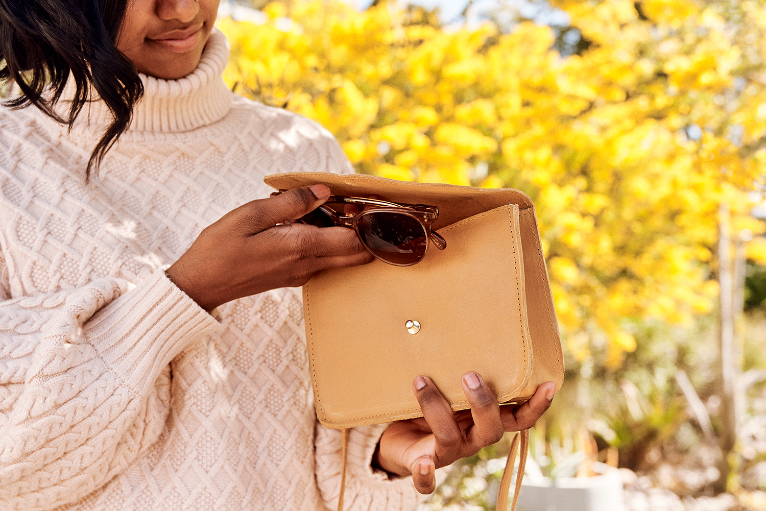 Small Leather Crossbody from Ethiopia