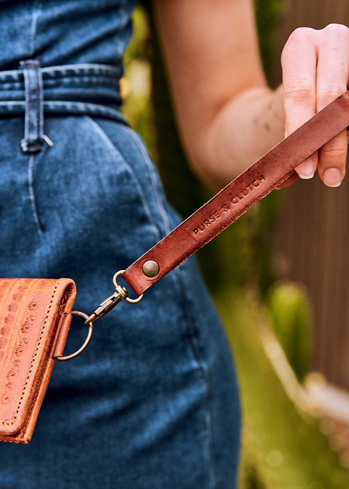 Hand embossed Wallet  Wristlets from Mexico