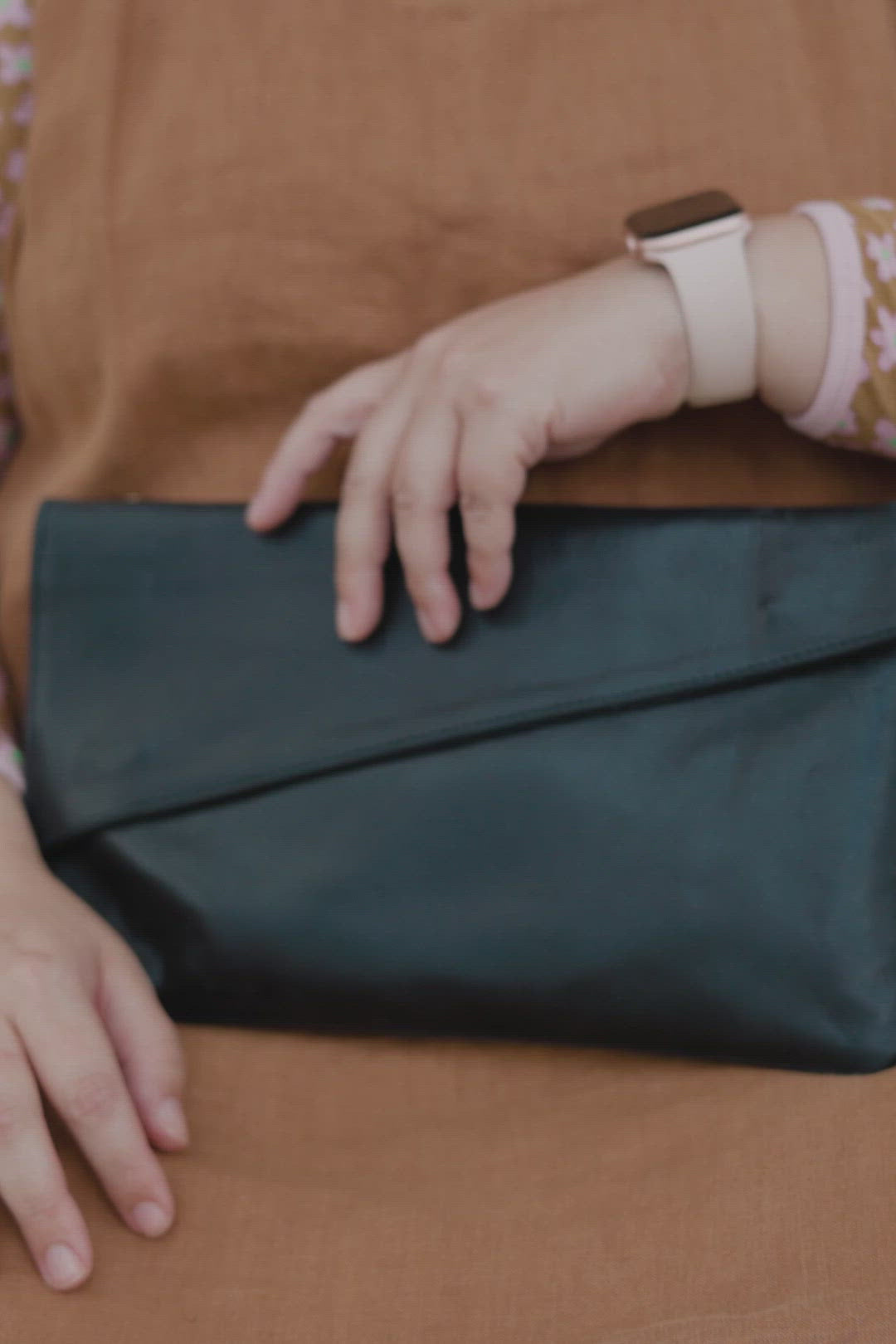 Convertible Leather Crossbody Clutch