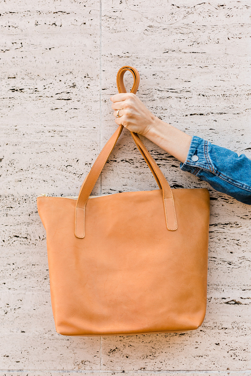 Zippered Leather Purse