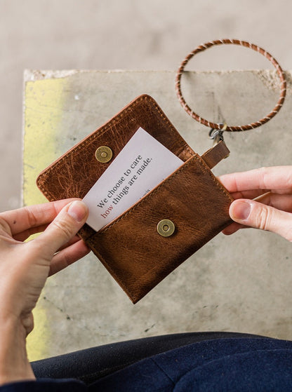 Leather business card carriers